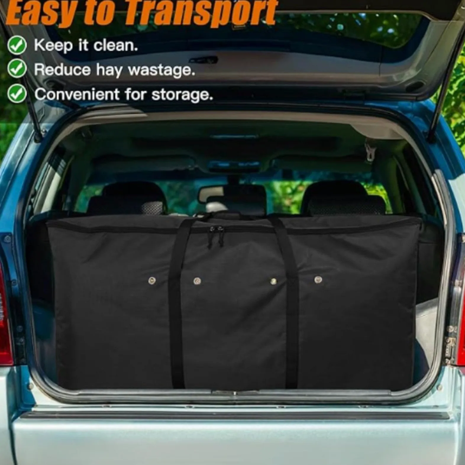 Bolsa de transporte plegable para caballos con ventilación y diseño empotrado, ligera, portátil, ideal para viajes y almacenamiento seguros de caballos, equipo ecuestre esencial