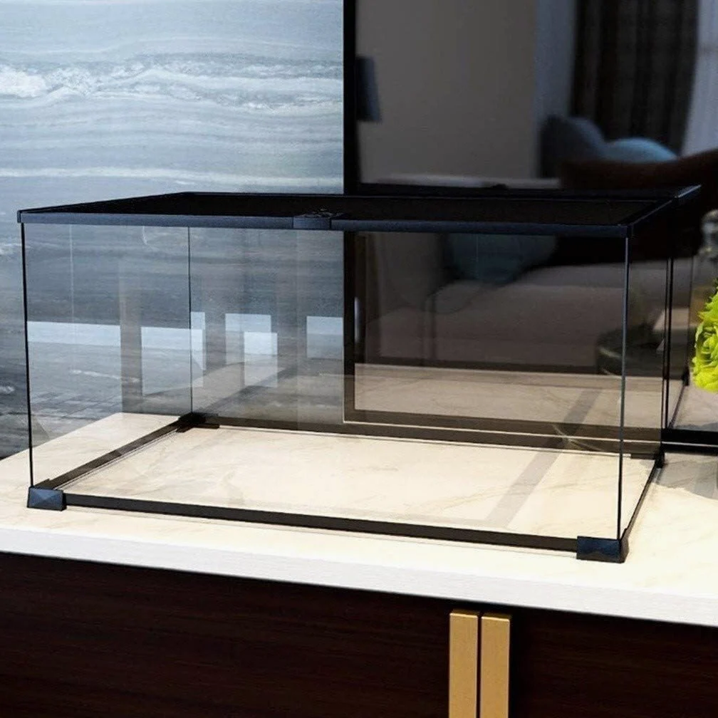 Tanque de Anfibios portátil, terrario para Reptiles de Oficina, Caja de Actividades, Tanque de hábitat para Reptiles, Caja de Transporte para Reloj con Jaula de Tortuga y Lagarto
