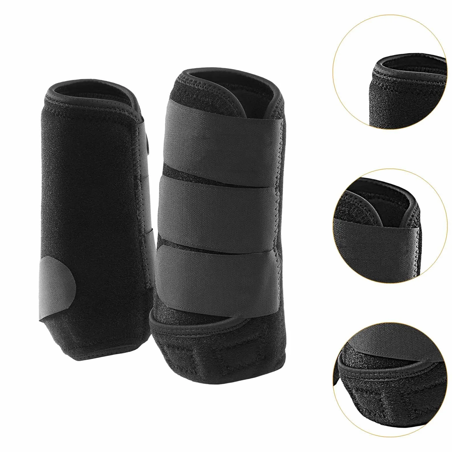 2X Protectores de Patas Delanteras y traseras para Caballos, con absorción de Impacto, para Entrenamiento, equitación y Equipo Ecuestre