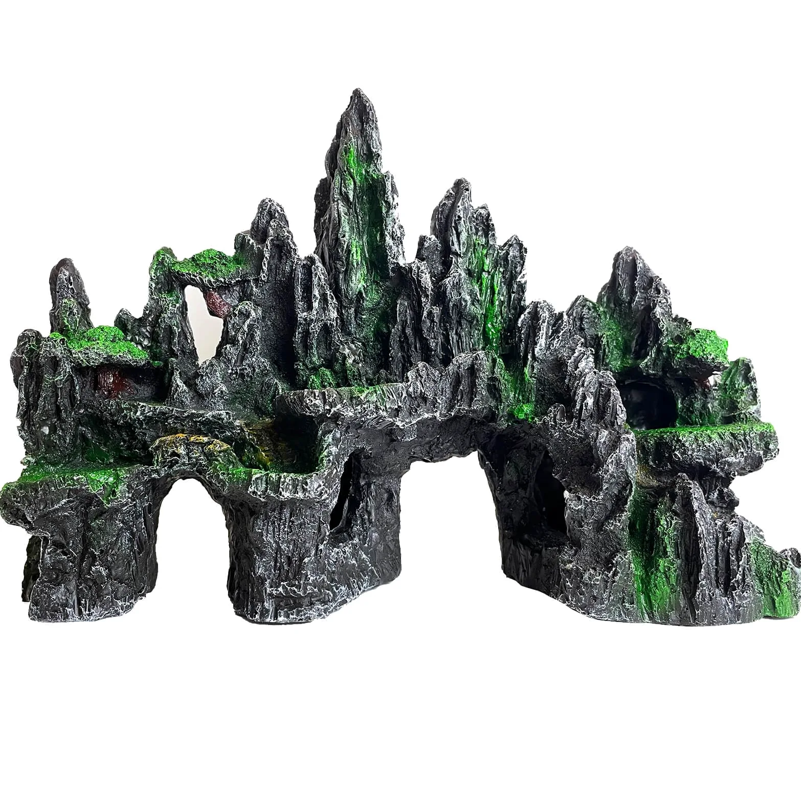 Decoración de acuario grande y alta para pecera, adornos temáticos de roca, adornos de piedra para acuario, decoración de acuario, decoración de árbol, casa, cueva, pecera, extragrande