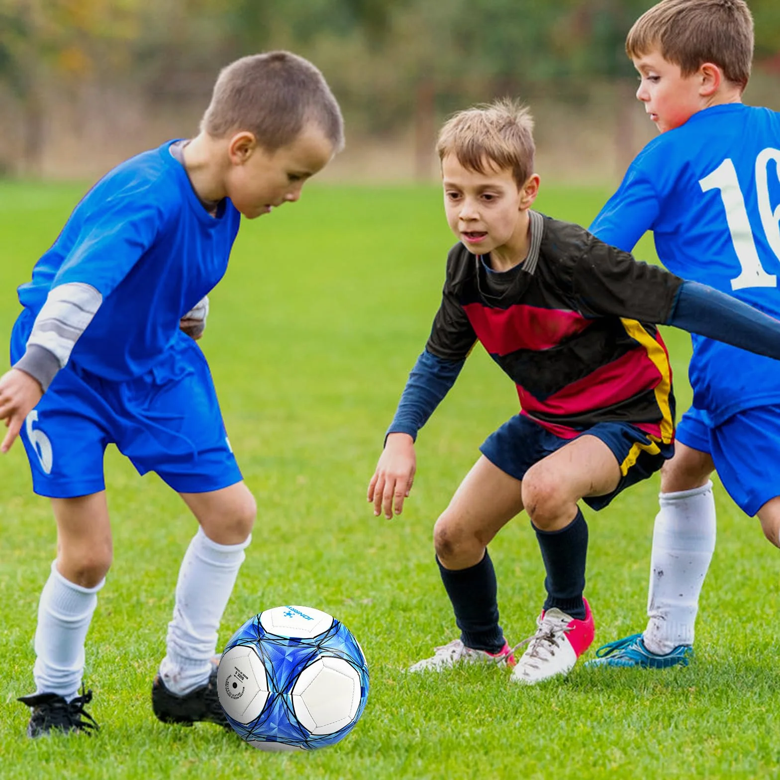 JONRRYIN Balón de Fútbol Iluminado Fluorescente Tamaño 5 para Entrenamiento y Juegos