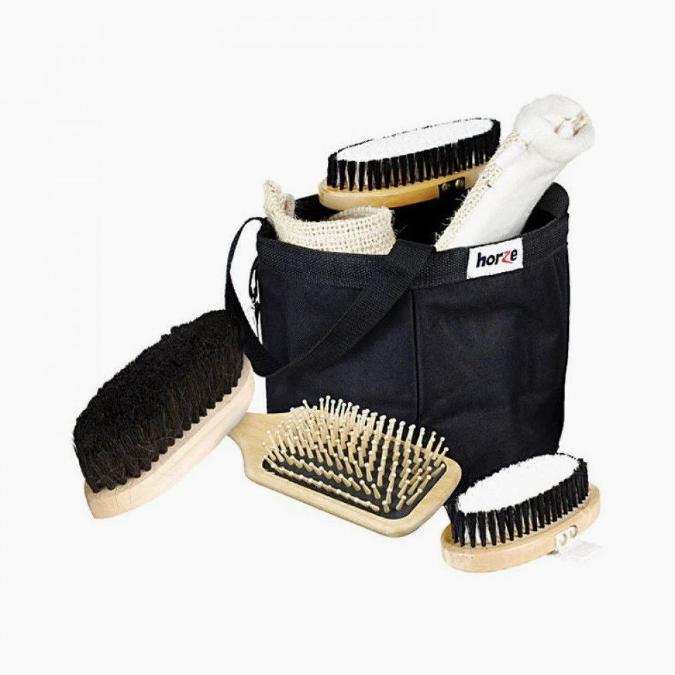 HORZE Conjunto de Cepillado de Madera, Negro,
