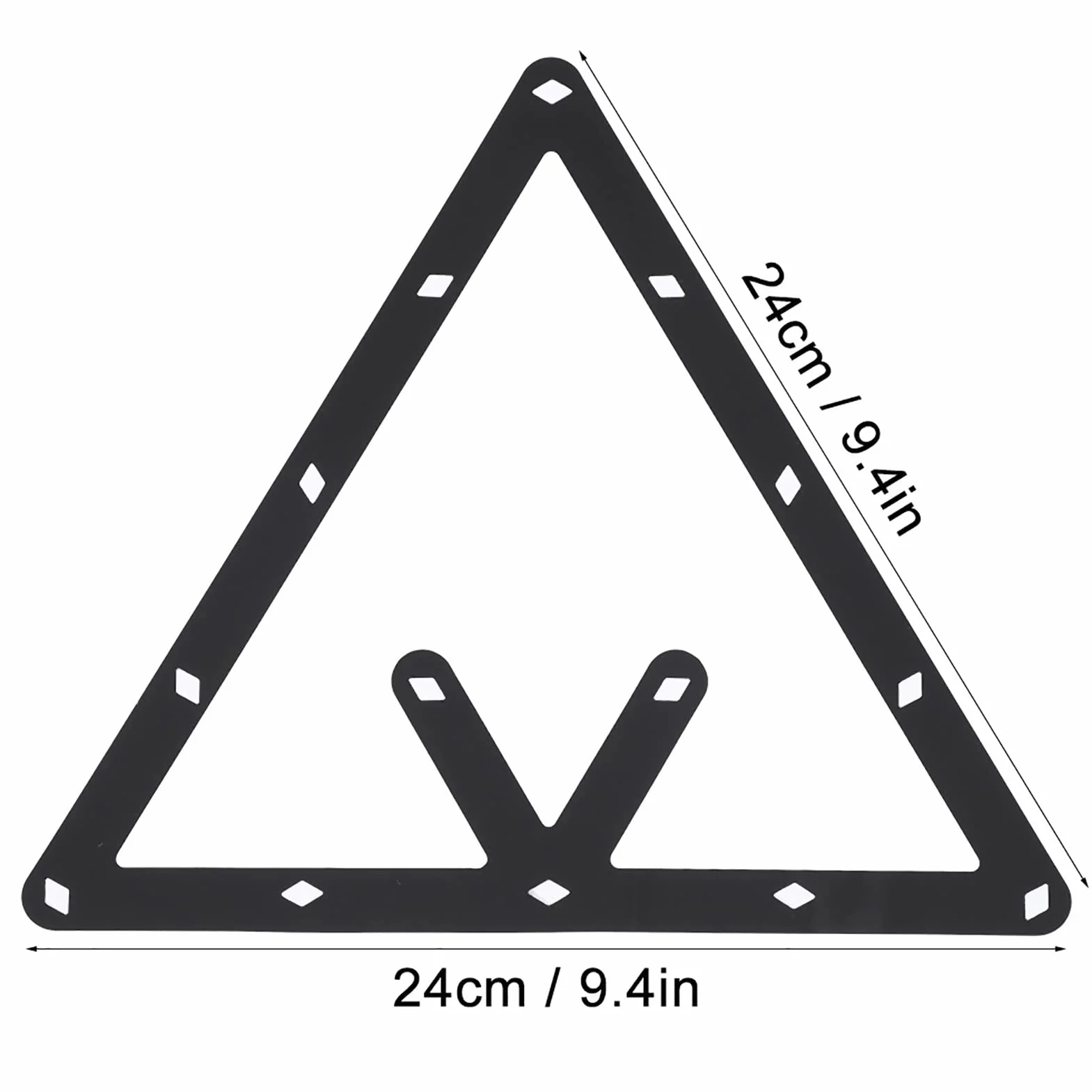 RiToEasysports Rack de Billar Triángulo Negro 6 Piezas Accesorio Mesa de Billar