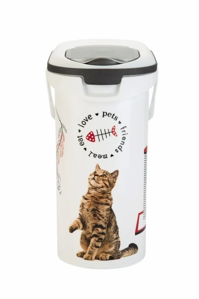 CURVER - Contenedor para pienso 10 L, 19 x 29 x 34 cm, Multicolor, 4 Kg Gatos
