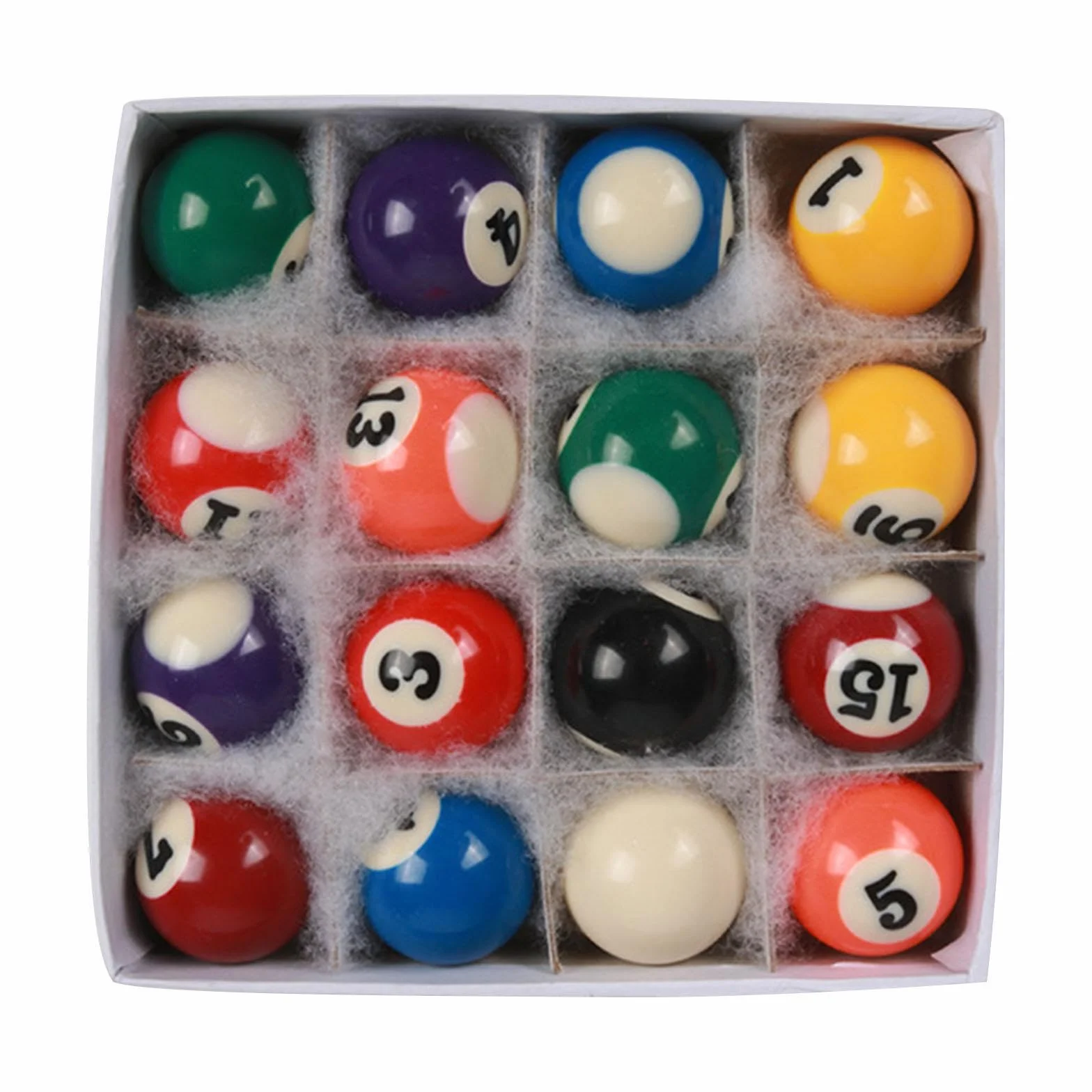 Mini Juego de Bolas de Billar 15 Bolas Numeradas 1 Bola Blanca Compacto Ligero