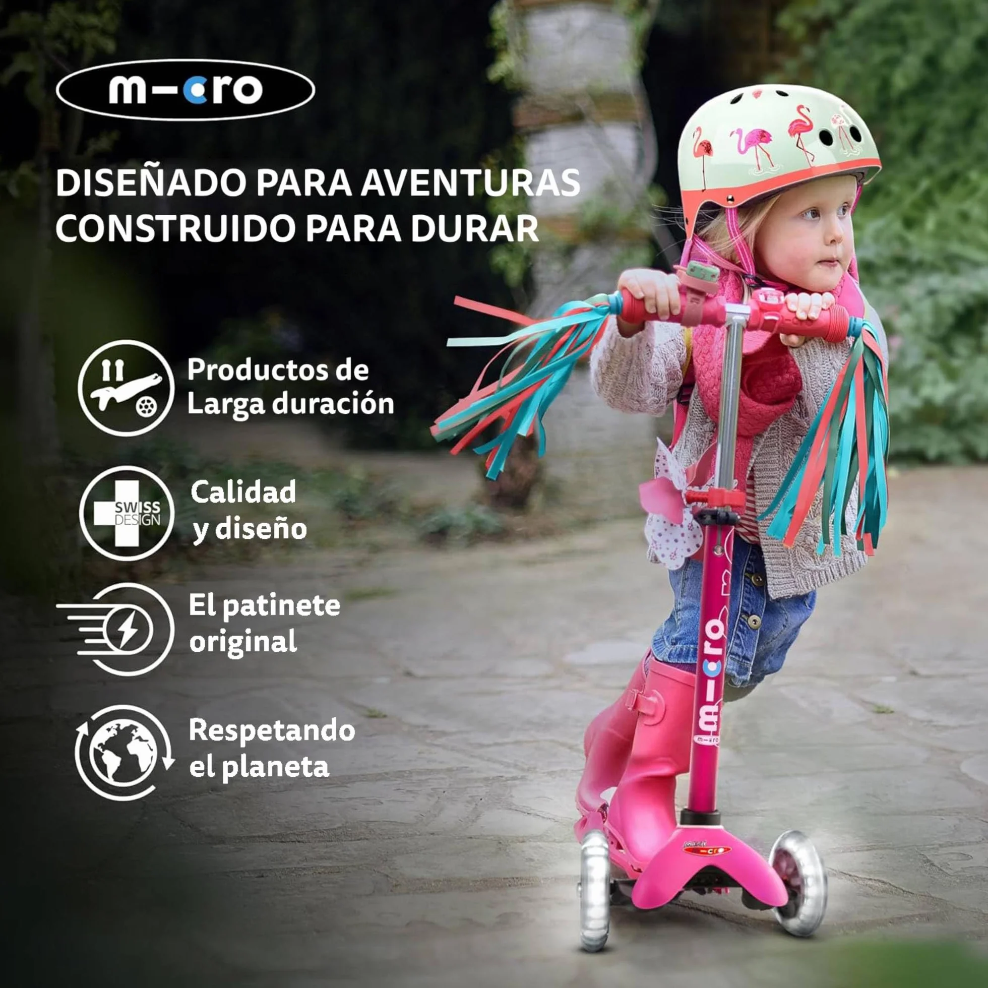 Micro® Puños Originales Antideslizantes para Manillar Patinete Bicicleta Niños Pack 2 Unidades