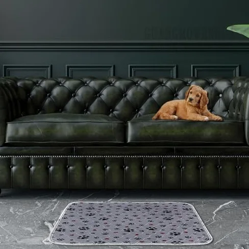 Almohadillas lavables para orina para perros, paquete de 2 almohadillas extragrandes de 36 x 36 pulgadas, súper absorbentes, reutilizables, antideslizantes, 100% impermeables, almohadillas de