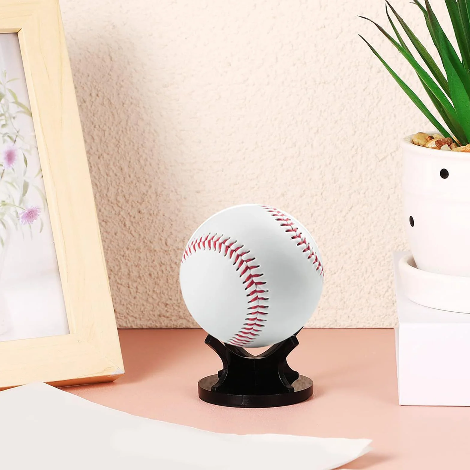 Soporte de exhibición de béisbol acrílico para pelotas deportivas de béisbol, softbol y tenis