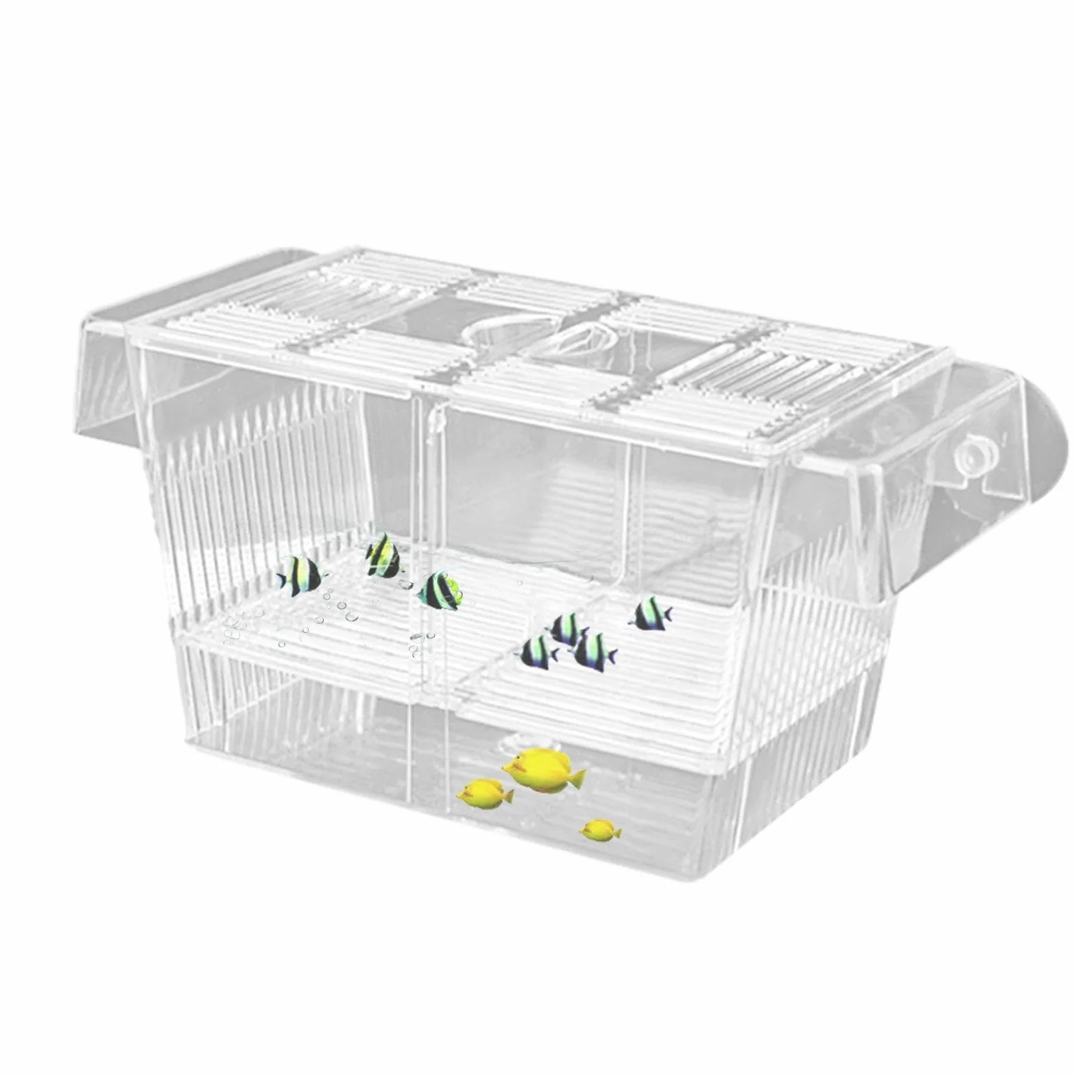 Genérico Caja De Cría De Peces, Paridera Acuario, Caja De Cría De Acrílico, Divisor De Pecera, para Camarones Betta Guppy
