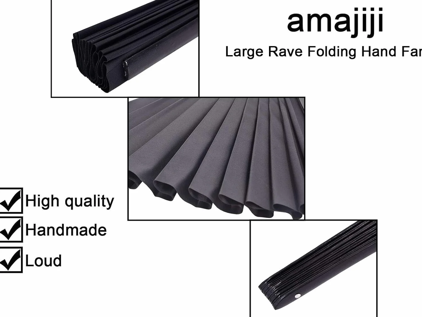 Abanicos plegables de mano de tela de seda china para mujeres y hombres, ventilador de mano plegable negro para baile, boda, fiesta