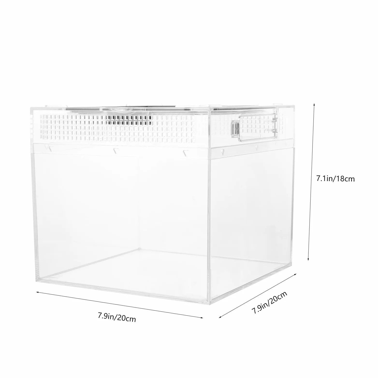 Terrario Pequeño para Reptiles y Mascotas Agujeros Transpirables, Acrílico Transparente Fácil de Observar, Adecuado para Incubadora y Hábitat Doméstico