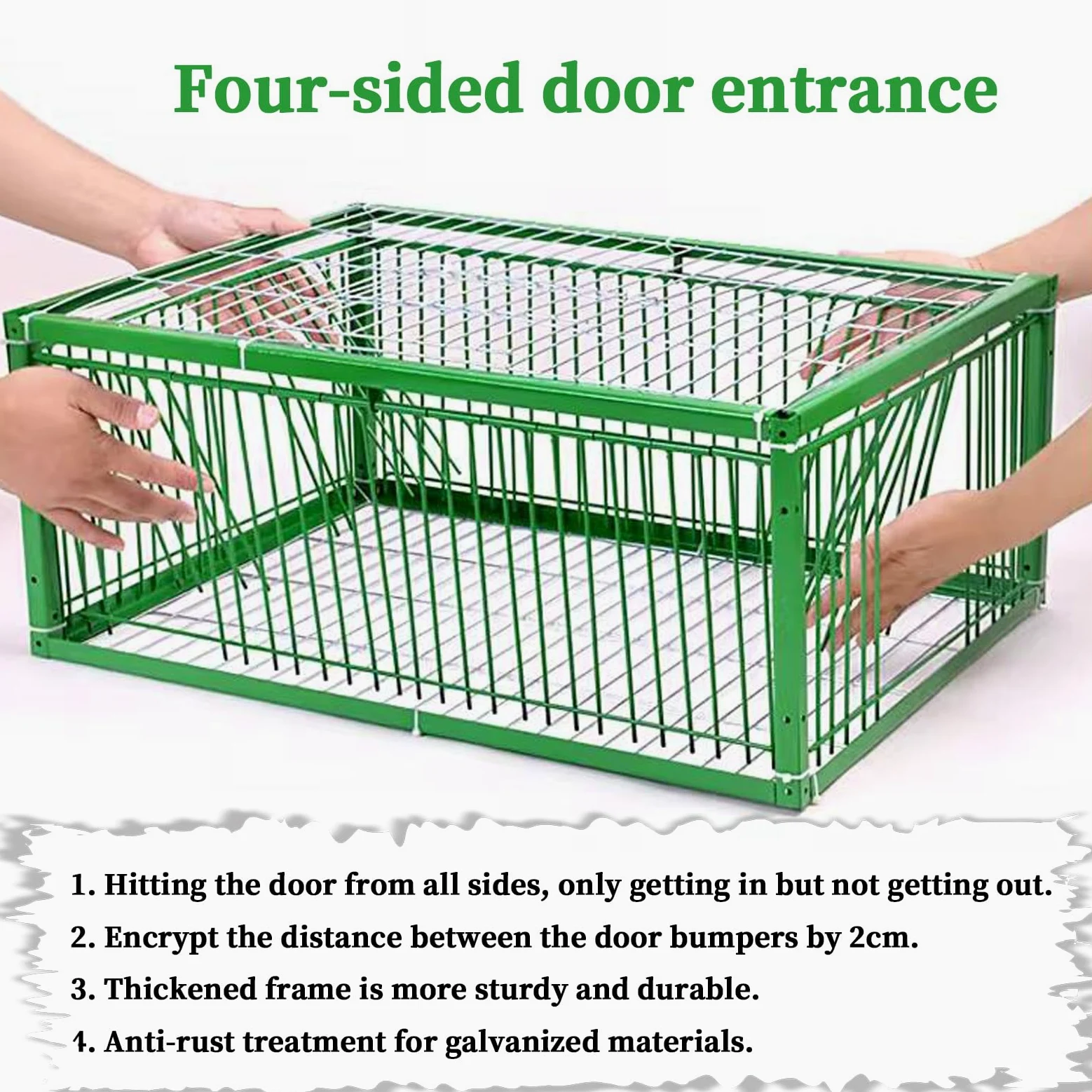 Jaula trampa para palomas, palomas y loros, ajustable de 40, 60, 70, 90, 100 cm, eficaz para recoger pájaros y suministros de bing (40 x 40 x 26 cm)