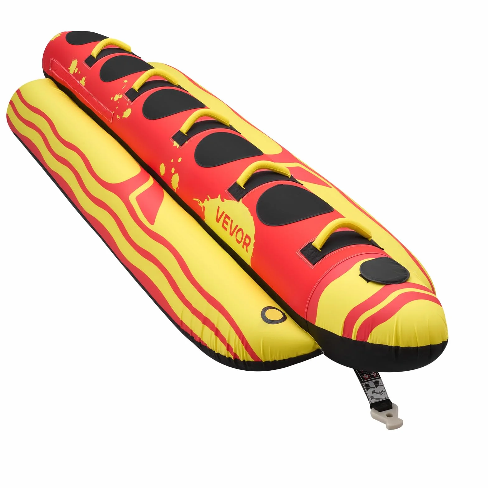 VEVOR Tubo Remolcable para Navegación 5 Pasajeros 354 x 103 cm 385 kg Inflable Flotador de Arrastre Cubierta de Nailon