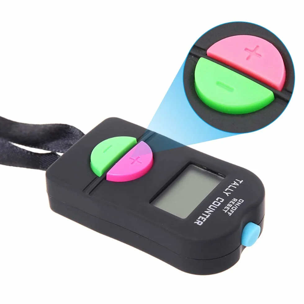 Contador de Mano Digital Deportivo Golf 2 Piezas Clicker Manual 0-9999