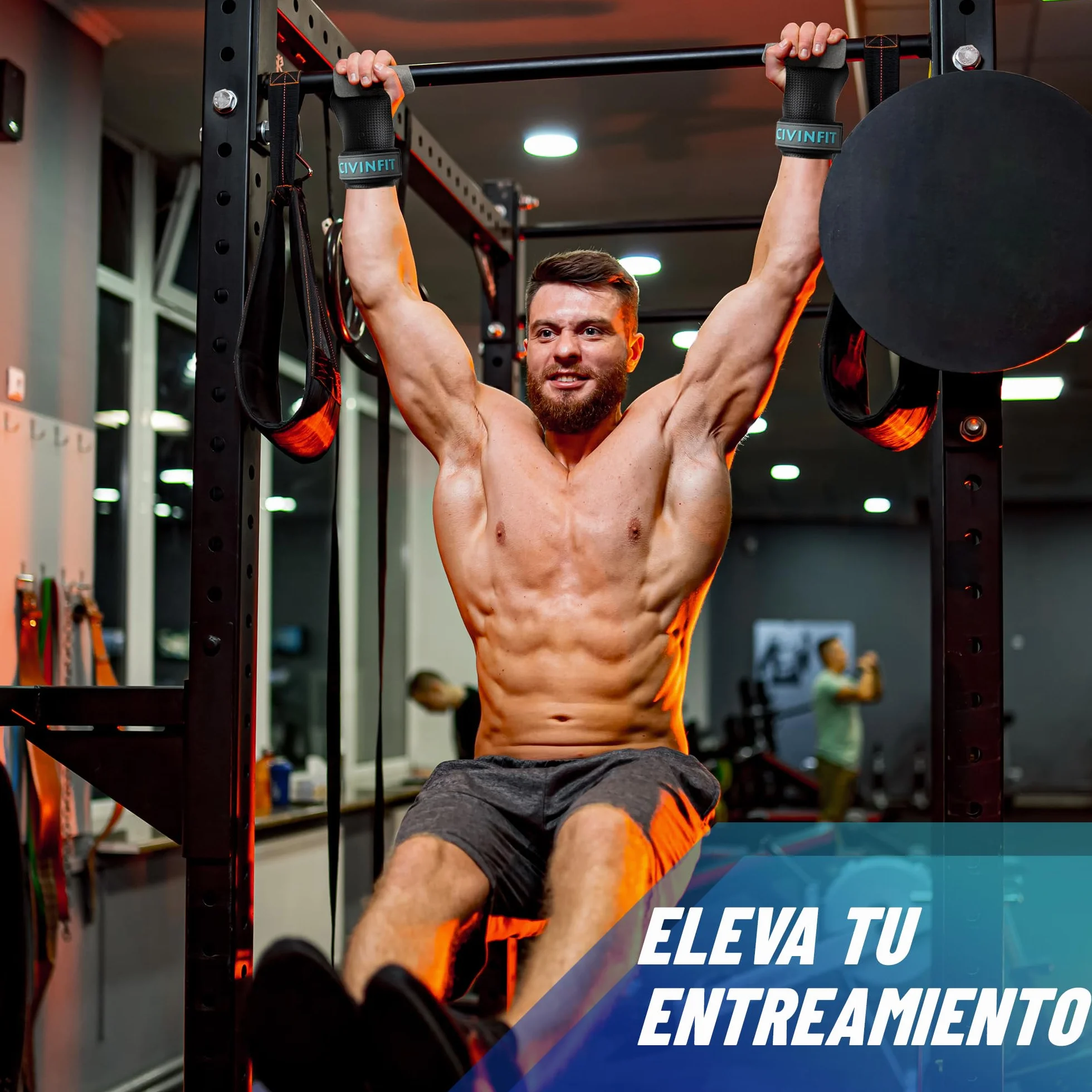Calleras Crossfit Fibra de Carbono Hand Grip Sin Agujeros Protección Manos Muñequeras Guantes Gym