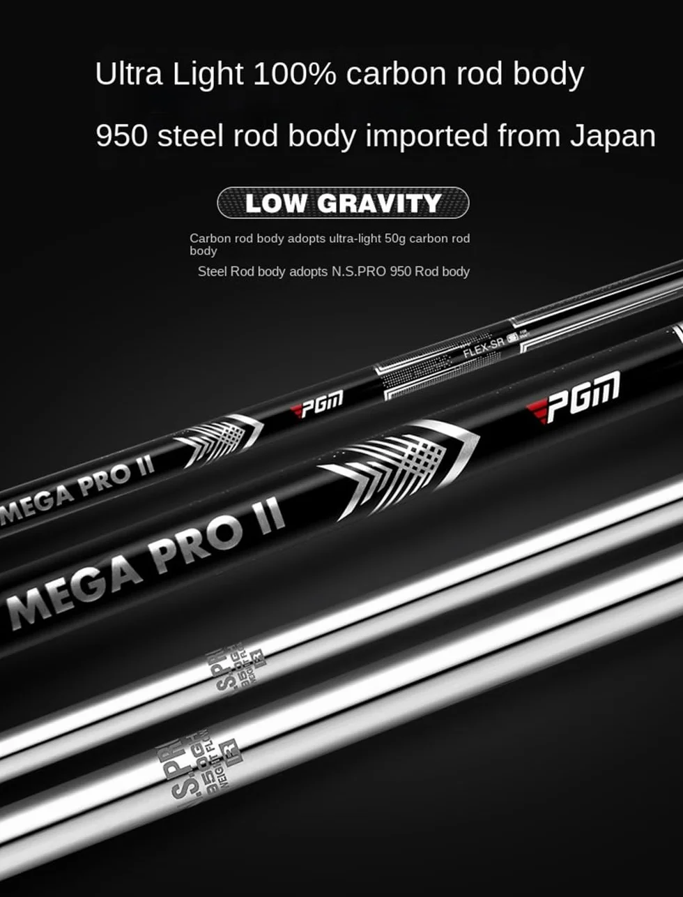 MEGA PRO II Palos de Golf Profesionales #2 #3 #7 Diestros R Carbon