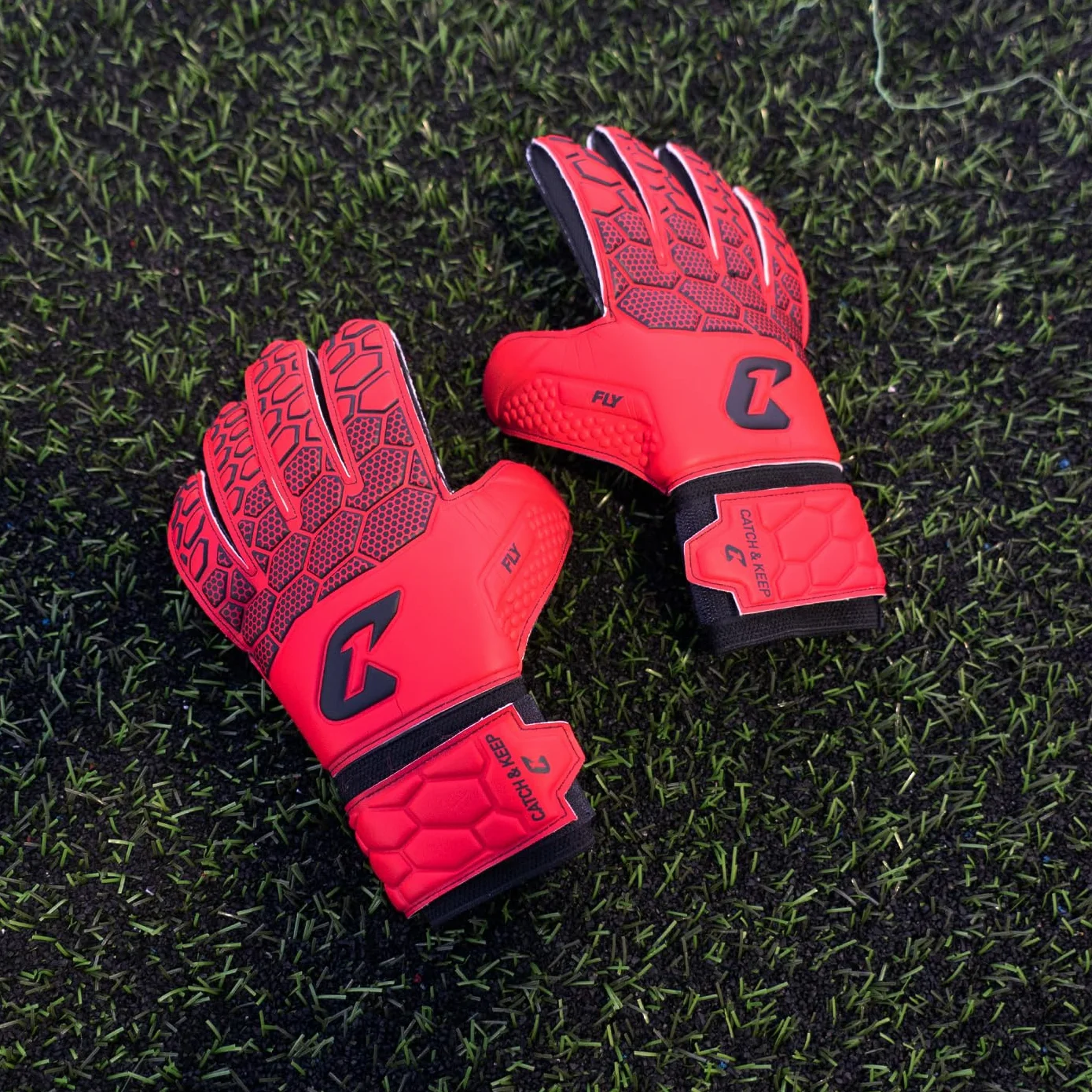 CATCH & KEEP Kralle Junior Pro 3.0 - Guantes Portero Futbol niño Profesionales Falcon Grip Resistentes
