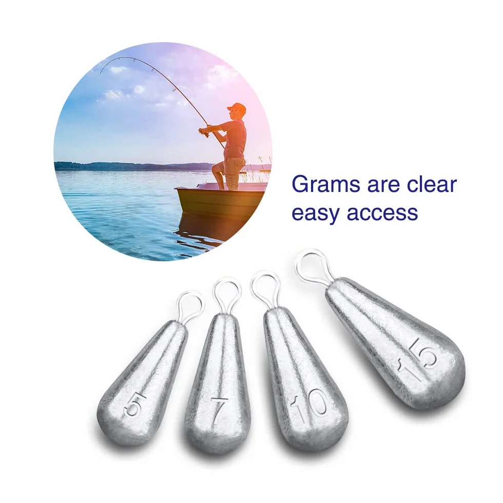 VooGenzek 23 Piezas Pesos de Plomo para Pesca, 5g/7g/10g/15g