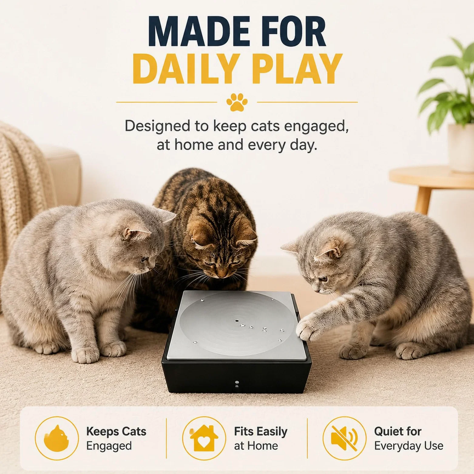 Juguete Interactivo para Gatos con Forma de Gota de Agua White | Juguete eléctrico automático con depósito de 600 ml,filtro extraíble integrado,caudal ajustable y diseño lavable para gatos