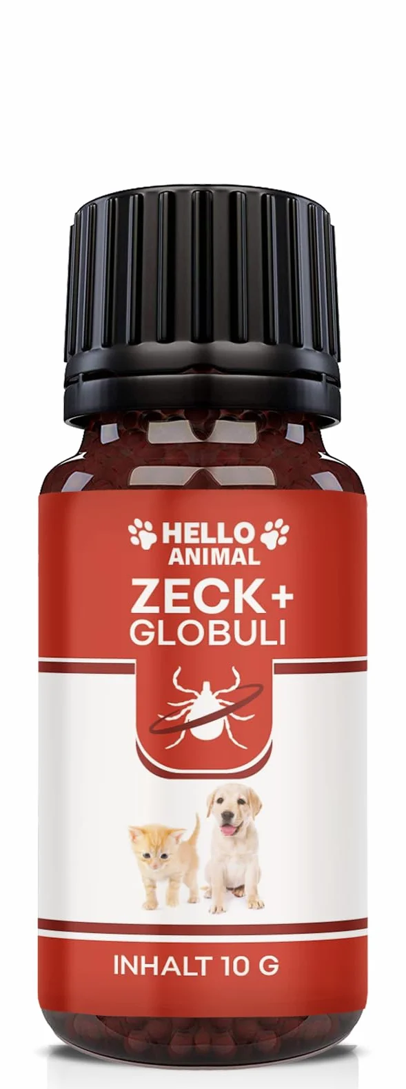 Hello Animal ZECK+ - Píldoras de 10 g, protección contra garrapatas, gato y perro, apoyo vegetal para el tiempo de las garrapatas, dosificación fácil, alimento complementario natural para animales