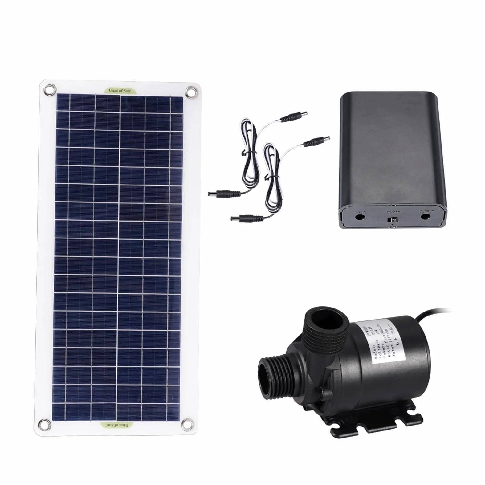 Bomba de agua Solar de 50W, Panel Solar sin escobillas, Kit de piscina de agua for peces, decoración de jardín de 12V, fuente alimentada por piscina, estanque, acuario(With 10A controller)