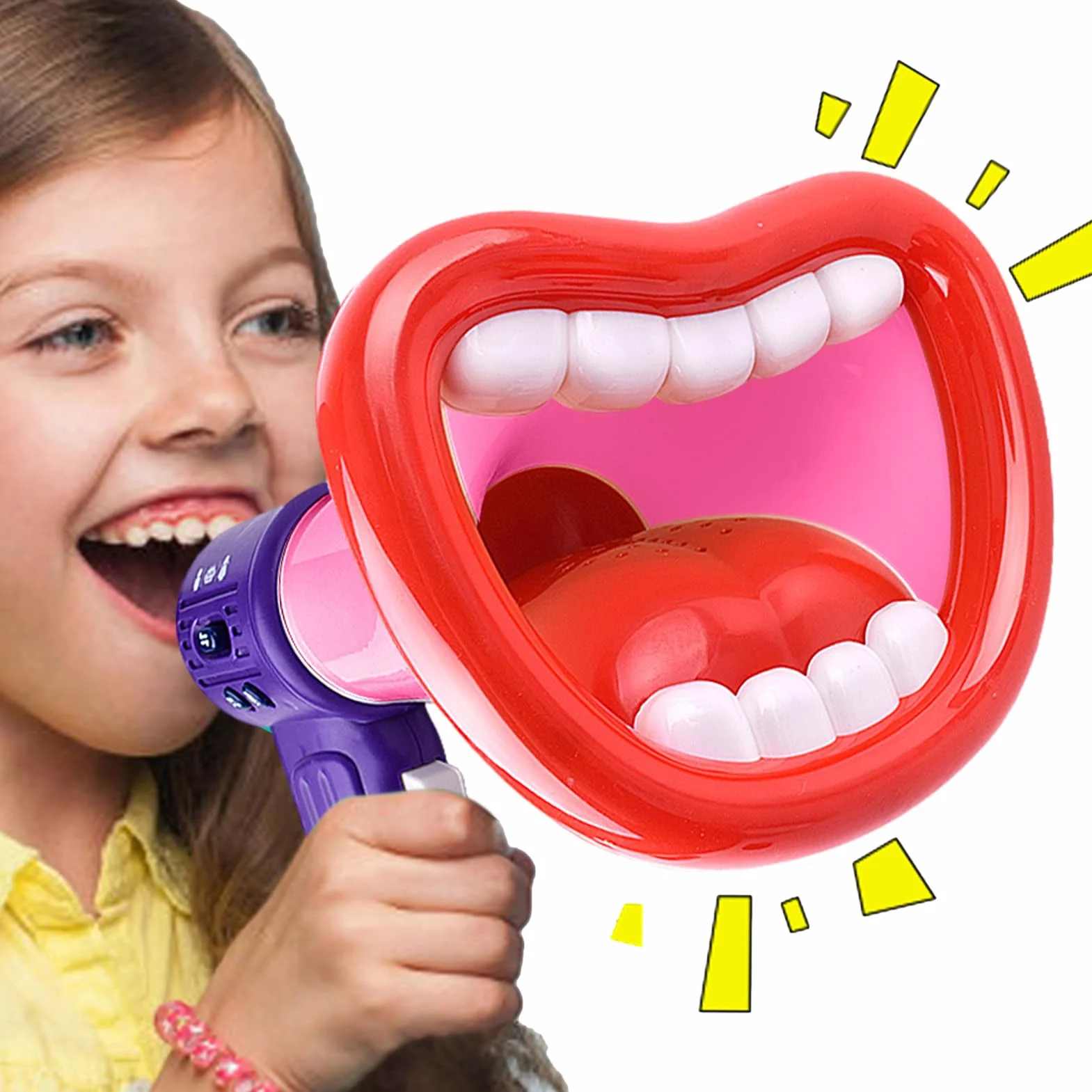 Altavoz de trompeta Mini megáfono portátil para niños con grabación y reproducción