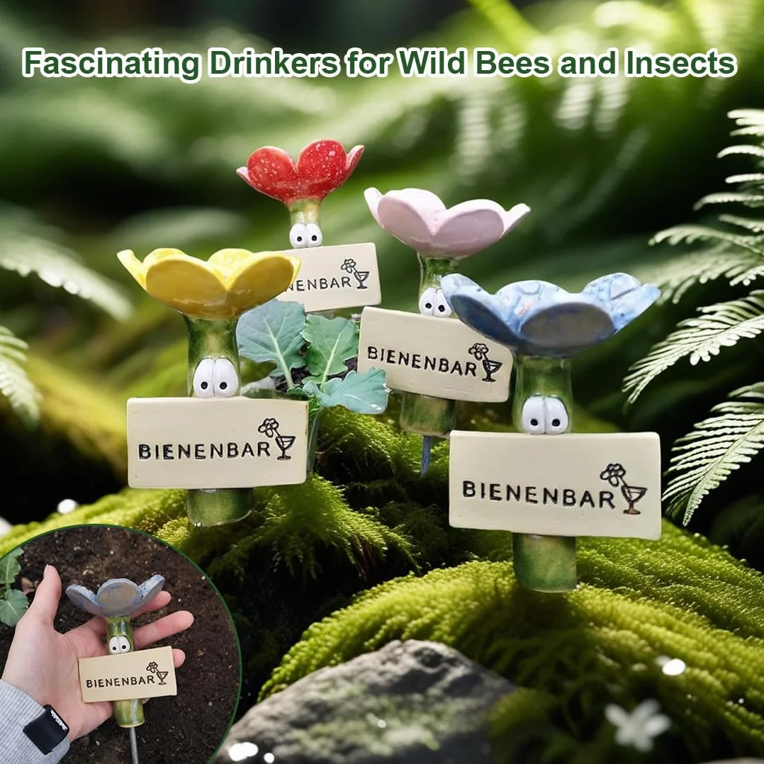 4 Piezas De Tazas Para Insectos Abejas, Bebedero Para Abejas, Bebederos Para Insectos, Decoración De Jardín, Criar Y Alimentar Abejas, Para Apicultores Y Amantes De La Jardinería