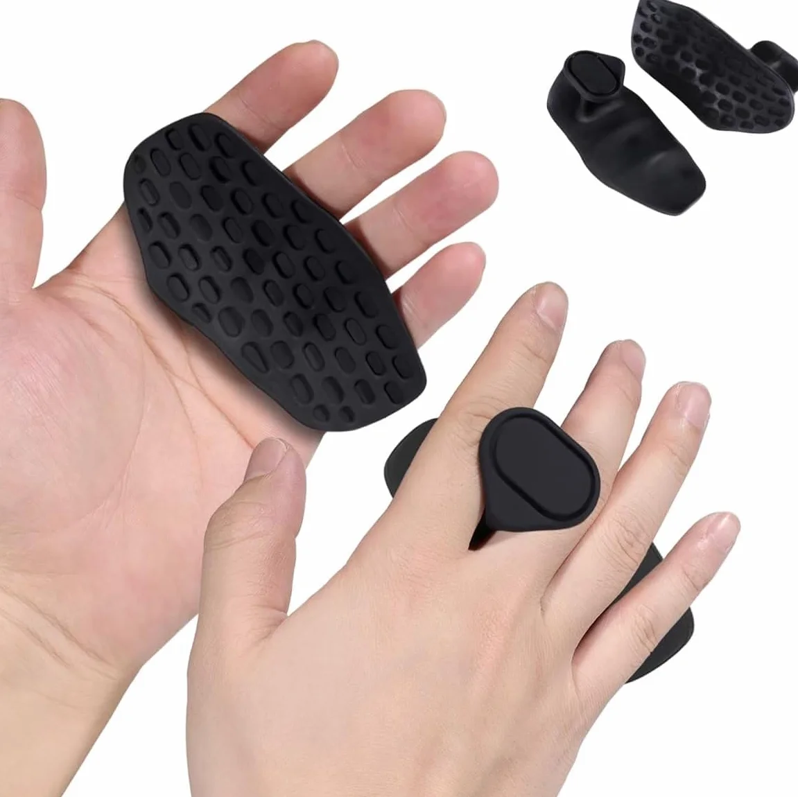 Puños antideslizantes de silicona para fitness – Almohadillas de agarre ergonómicas para entrenamiento de fuerza, crossfit y dominadas