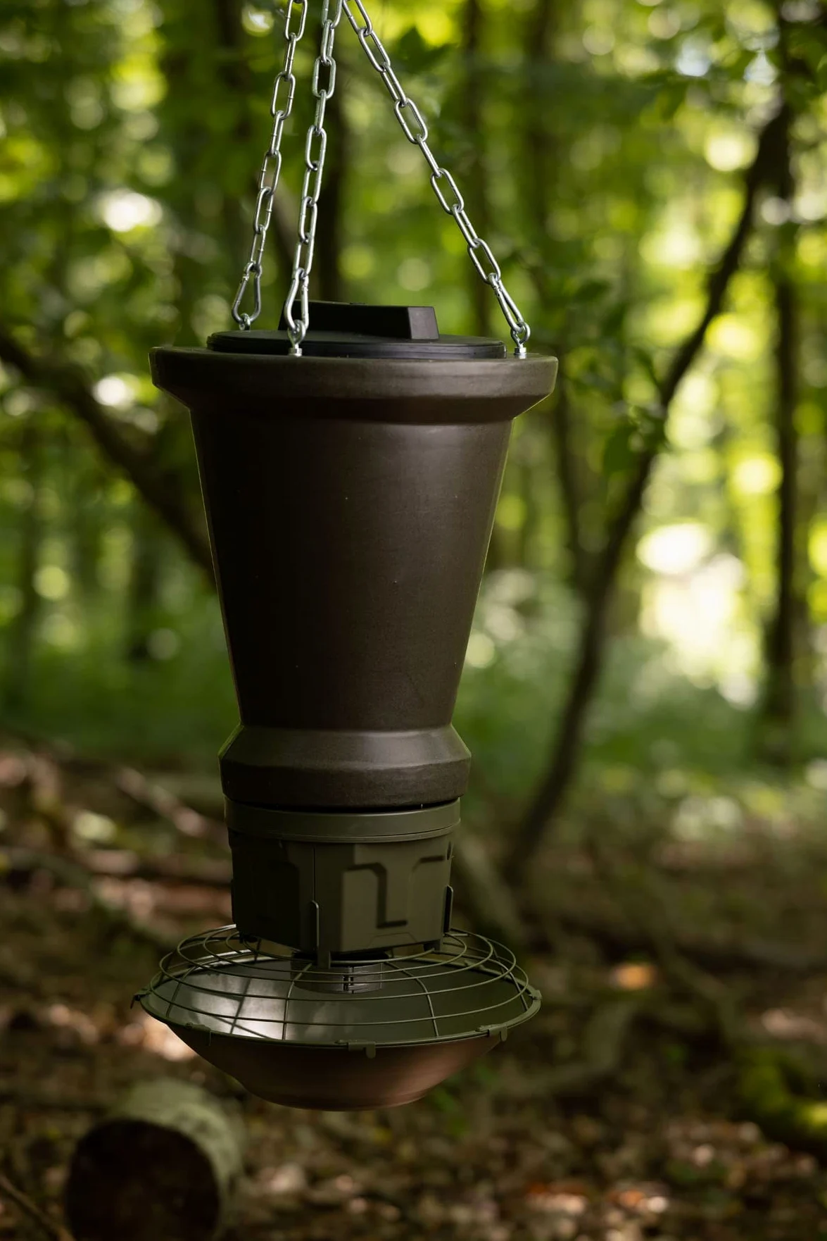 EUROHUNT Depósito para comederos automáticos 2.0, incluye apertura dosificadora y 3 puntos de fijación, color marrón (capacidad máxima: 18 kg)