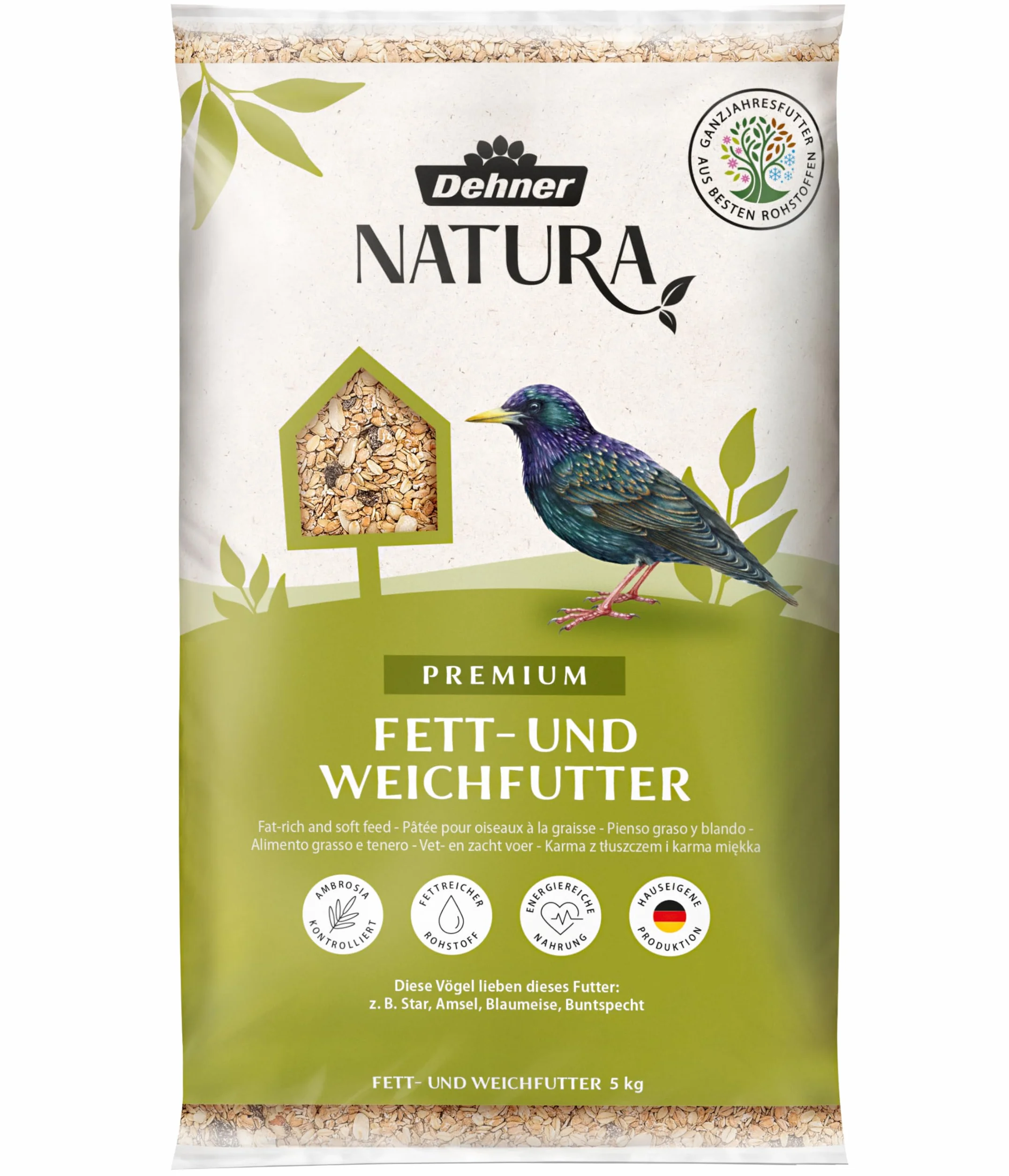 Dehner Natura Premium - Comida para Aves Silvestres (5 kg)
