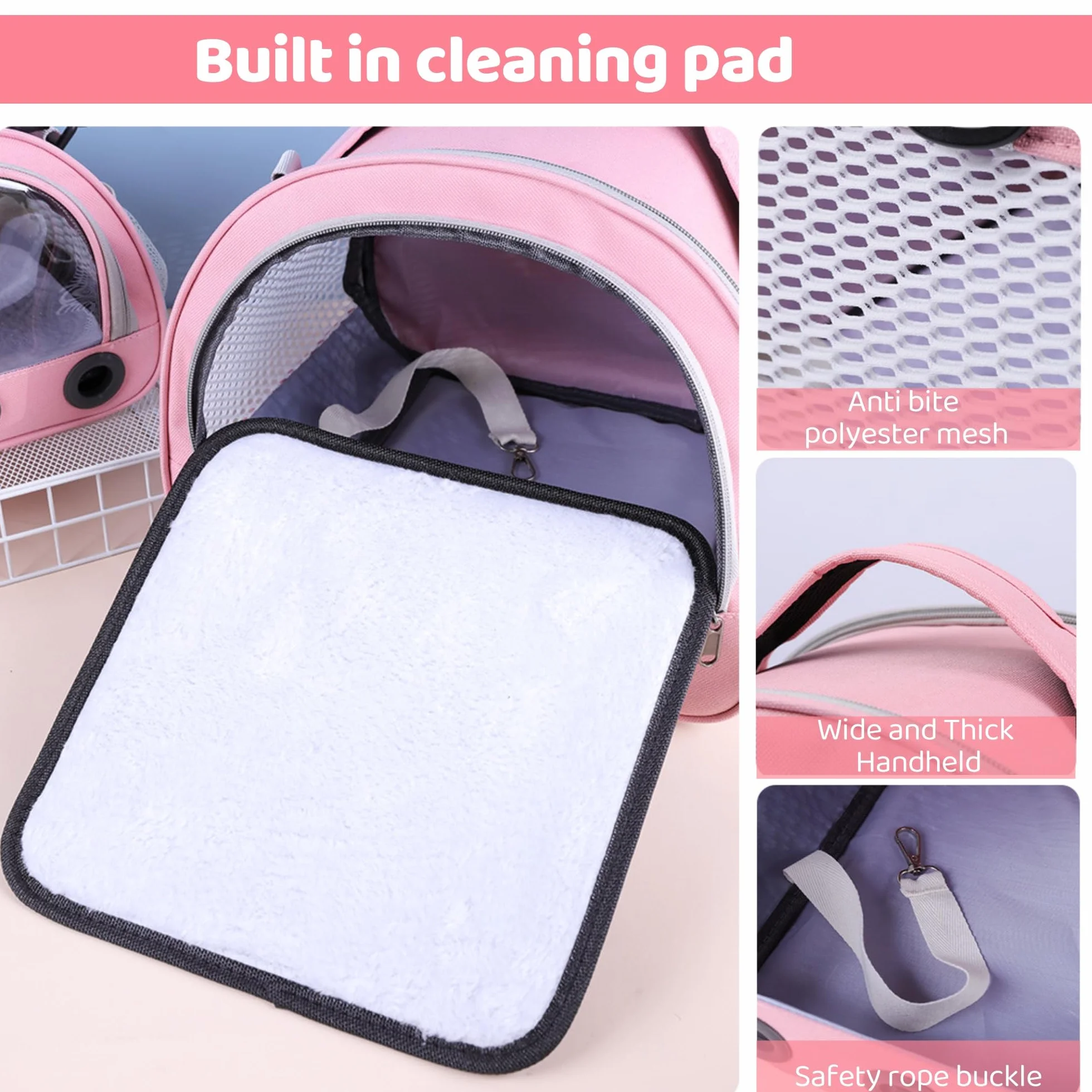 Pequeña bolsa de transporte para mascotas, bolsa de transporte para animales pequeños, caja de transporte para gatos, con correa para el hombro, bolsa de transporte para cobayas, bolsa de transporte