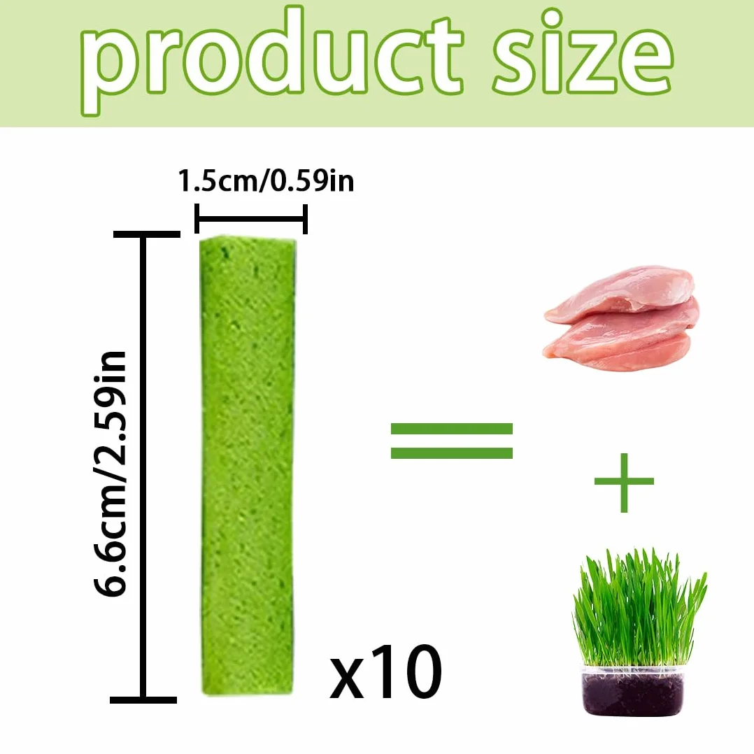 10 Pcs Snacks para Gatos 50g Snack Liofilizado con Hierba Gatera para Limpiar los Dientes