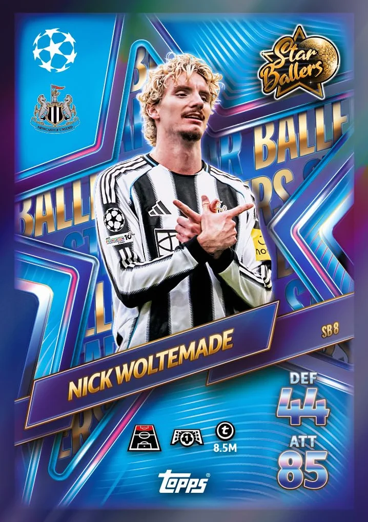 Topps UCC Match Attax 2025/26 Update Eco Pack #2 Star Ballers 41 tarjetas 16 exclusivas Star Baller Cards Supreme Talent LE