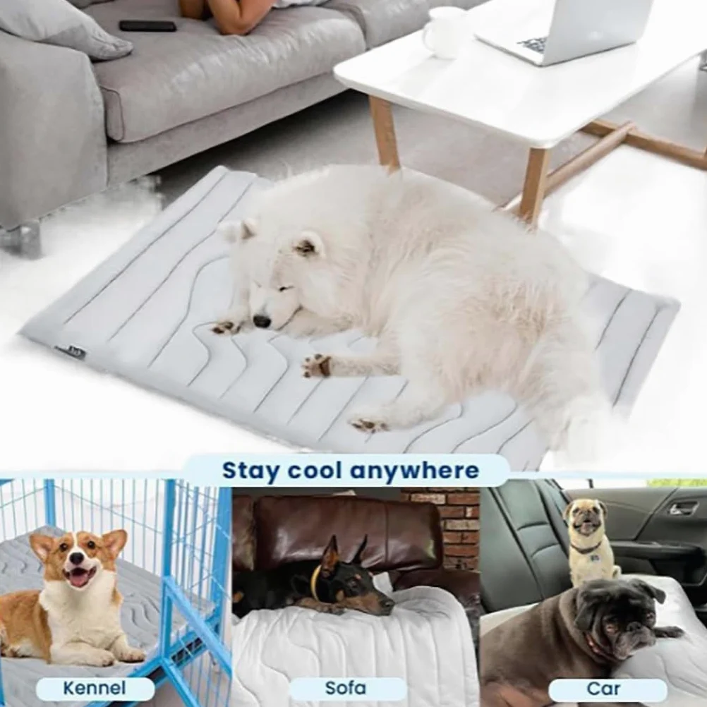 Alfombrilla de refrigeración para perros, manta de refrigeración automática para perros y gatos, alfombrilla de refrigeración para mascotas, cómoda y portátil para alivio de verano