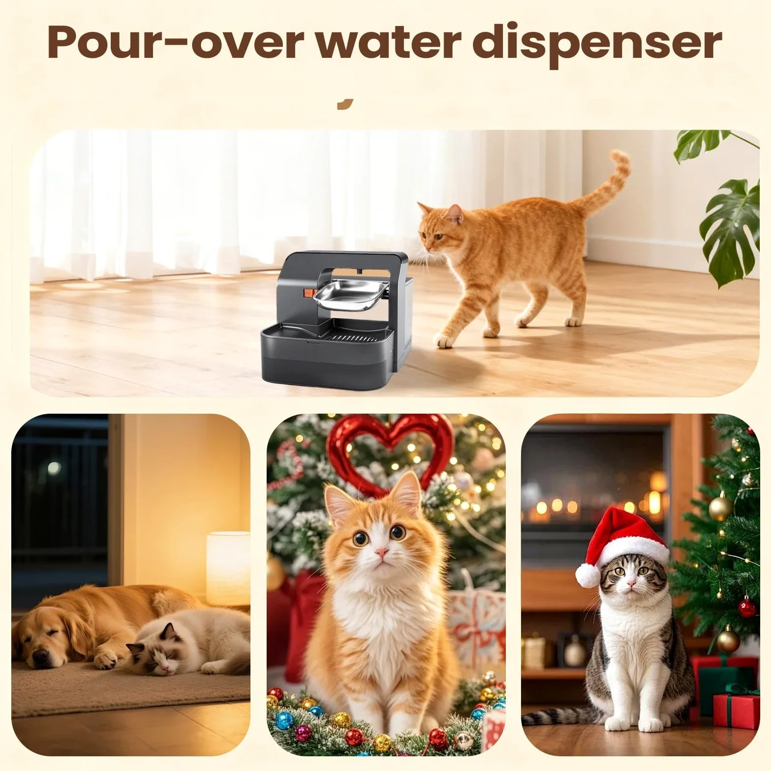 Dispensador de Agua para Perros Botella De Agua Silenciosa De 3.2 litros | Fuente De Agua Para Perros Para Gatos Perros Conejos En Interiores O Exteriores Casa Viaje