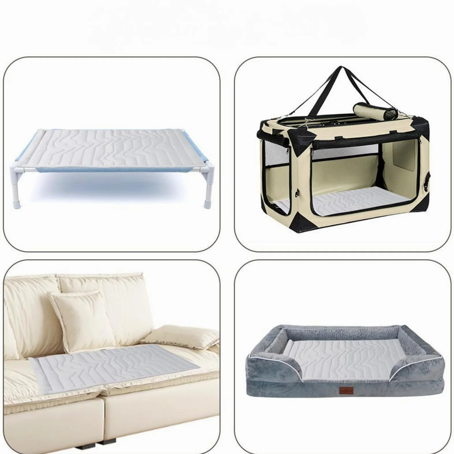 Alfombrilla de refrigeración para perros, gatos, manta para perros, cama portátil para verano, antideslizante, lavable, ideal para uso en interiores y exteriores