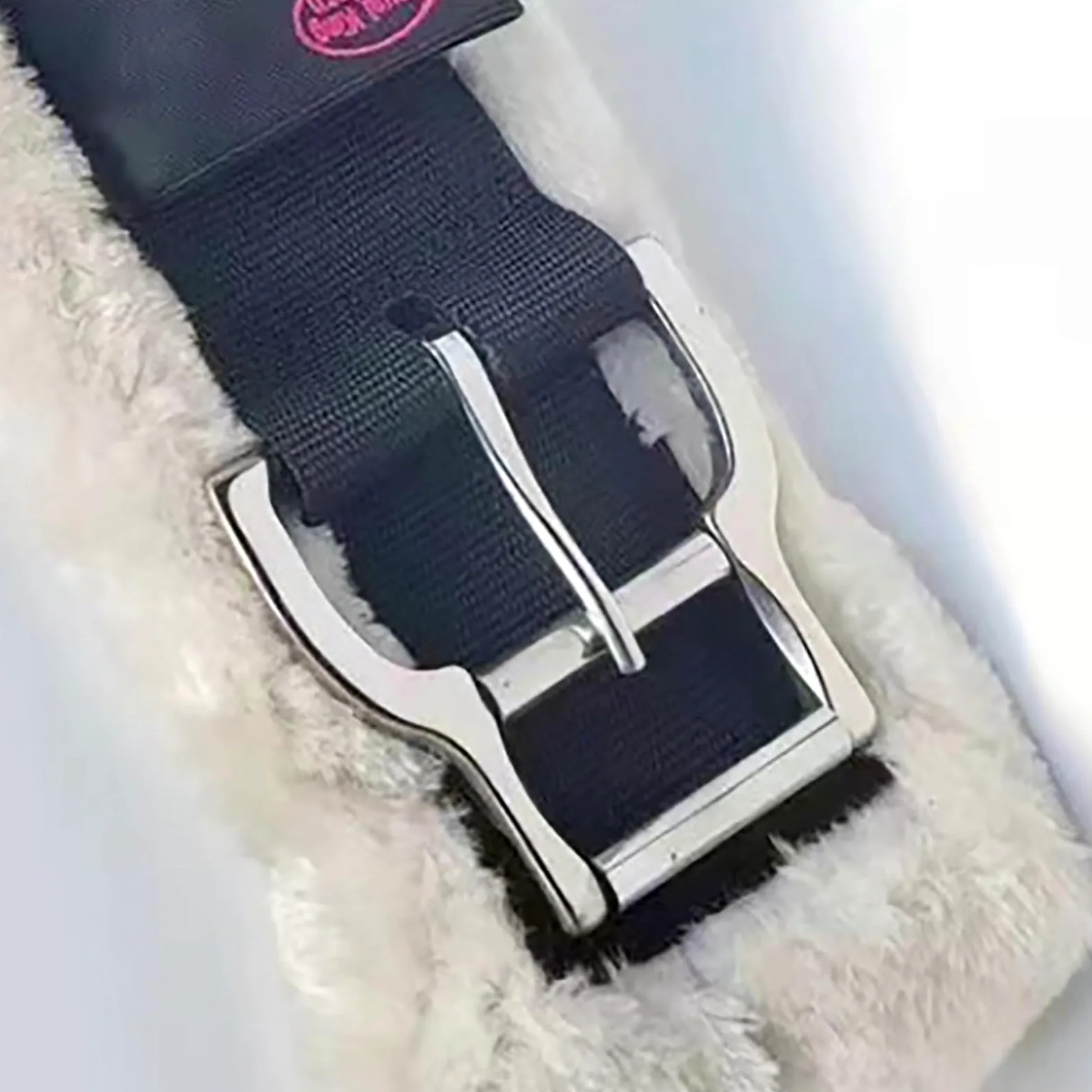 Cincha elástica de forro polar para caballo, transpirable, ligera, para sillines ingleses