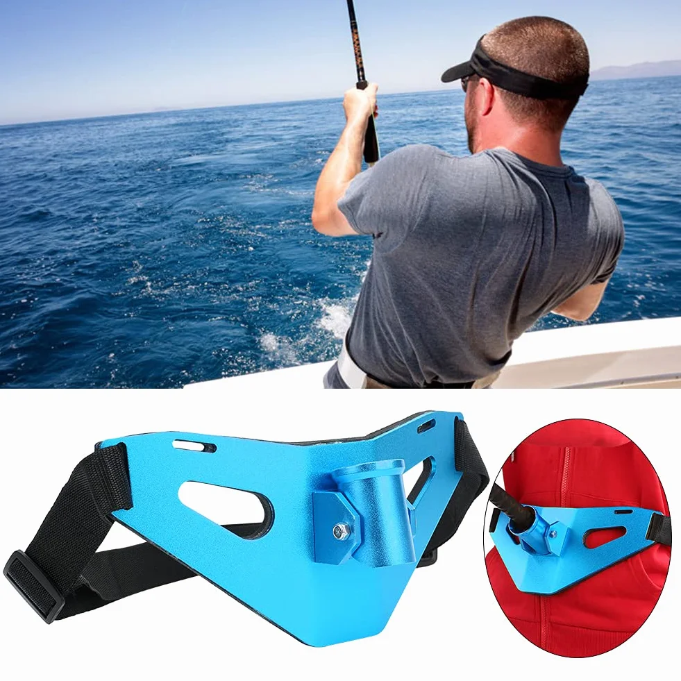 Cinturón de Pesca de Aluminio Stand-up Offshore Gimbal Acolchado Soporte de caña Ajustable