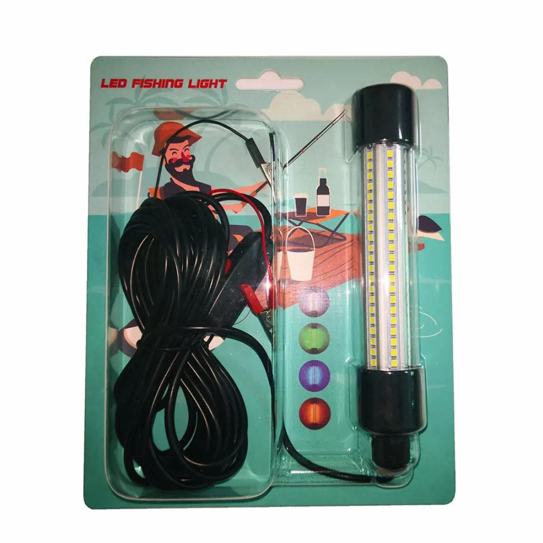 Lámpara de Pesca LED Sumergible IP68 DC/AC12-24V Verde Impermeable
