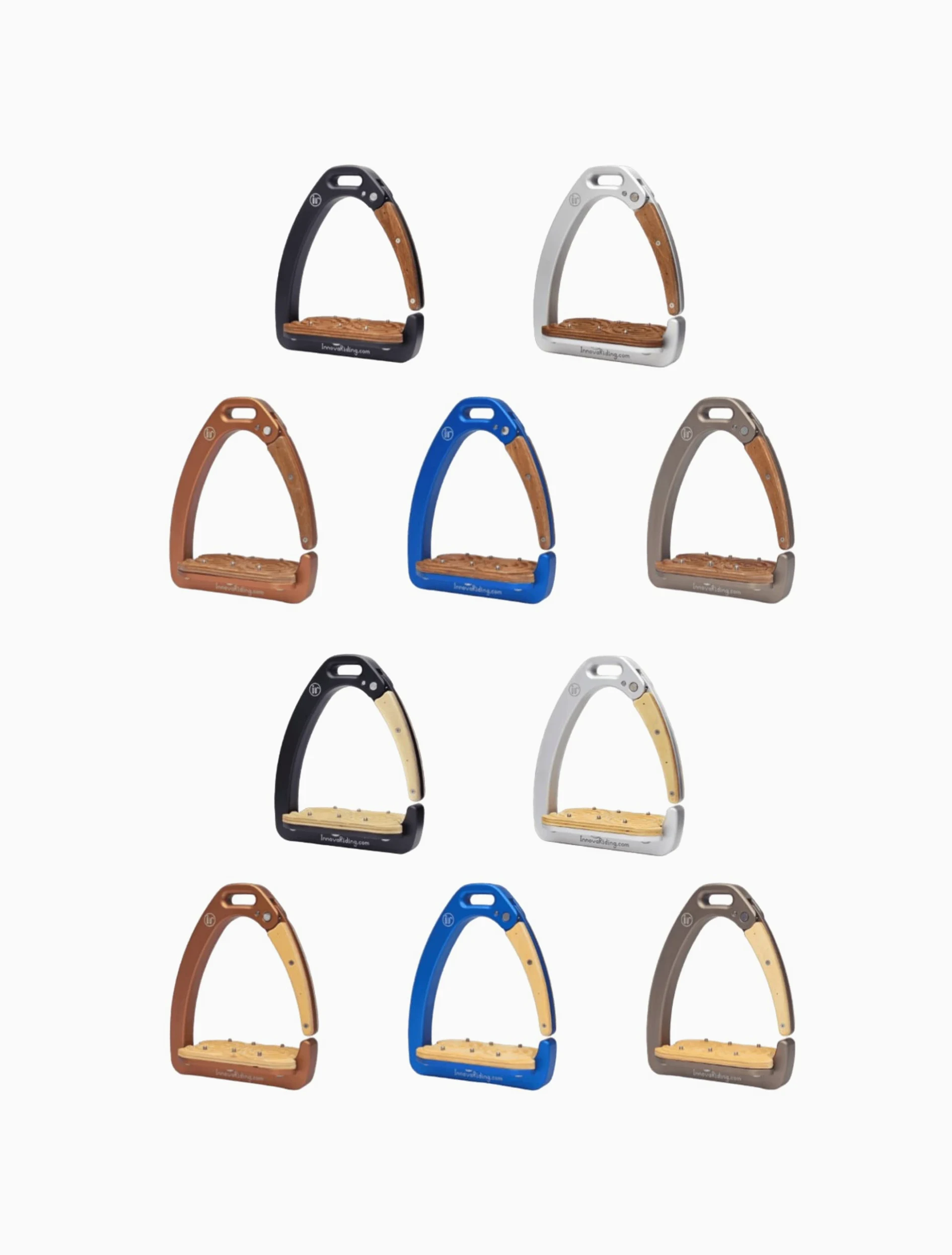 Tech Stirrups INNOVA Riding Dynamic Black & Dark Wood Safety estribo
