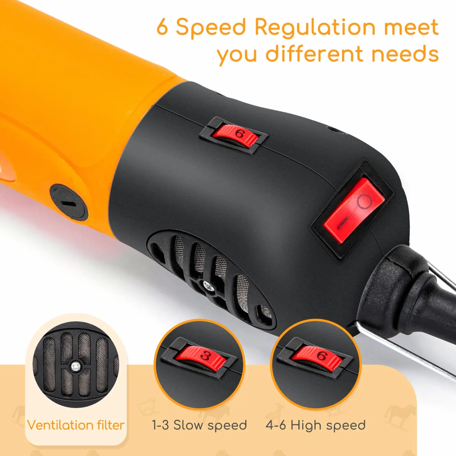 Nobleza 550W de Pelo Caballos máquina para esquiladora Caballo Cortar ovejas eléctrica cortadora Maquina Profesional Kit de Belleza de Ajuste de Seis velocidades