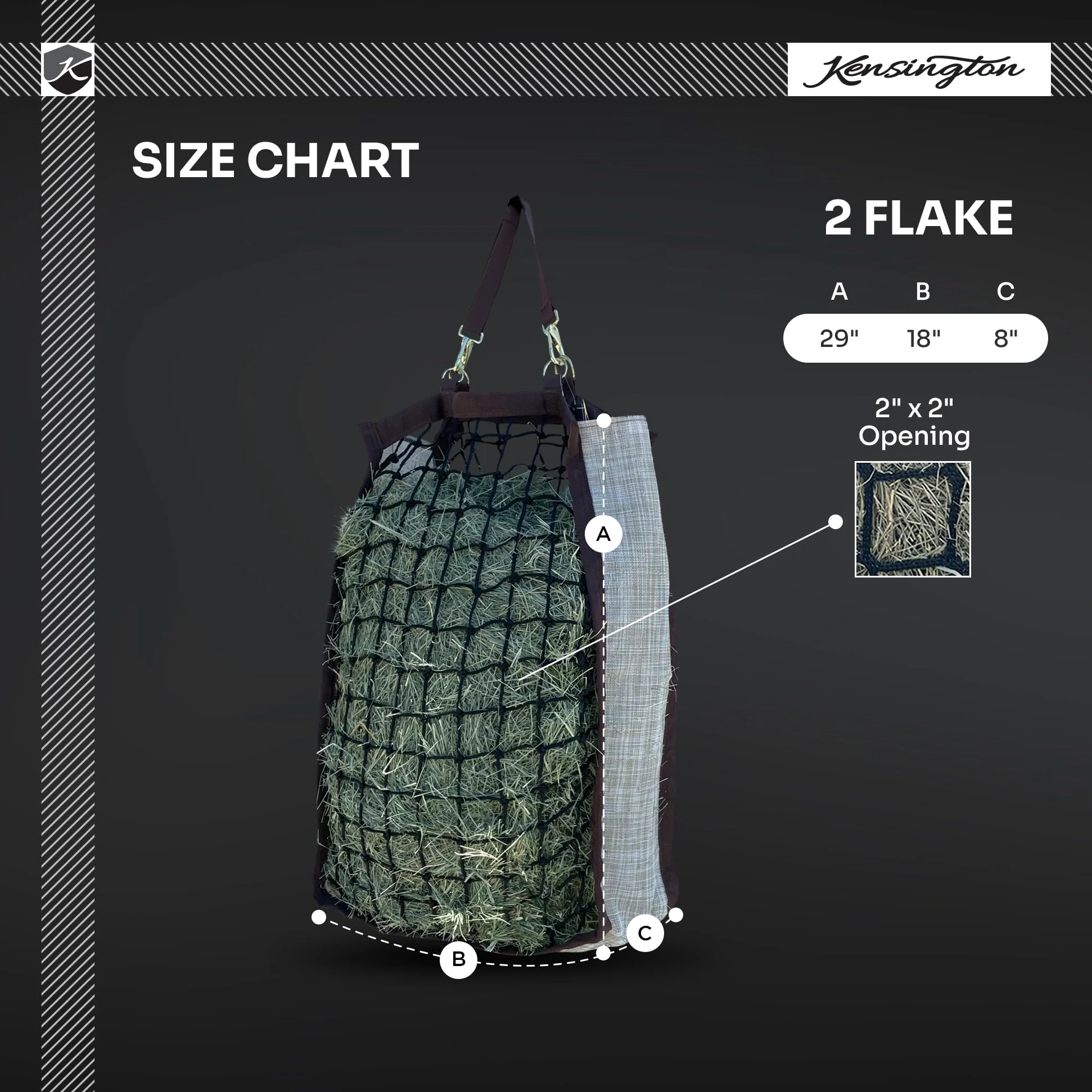 Kensington Slow Feed Hay Bag 2 Flake Lavender Mint