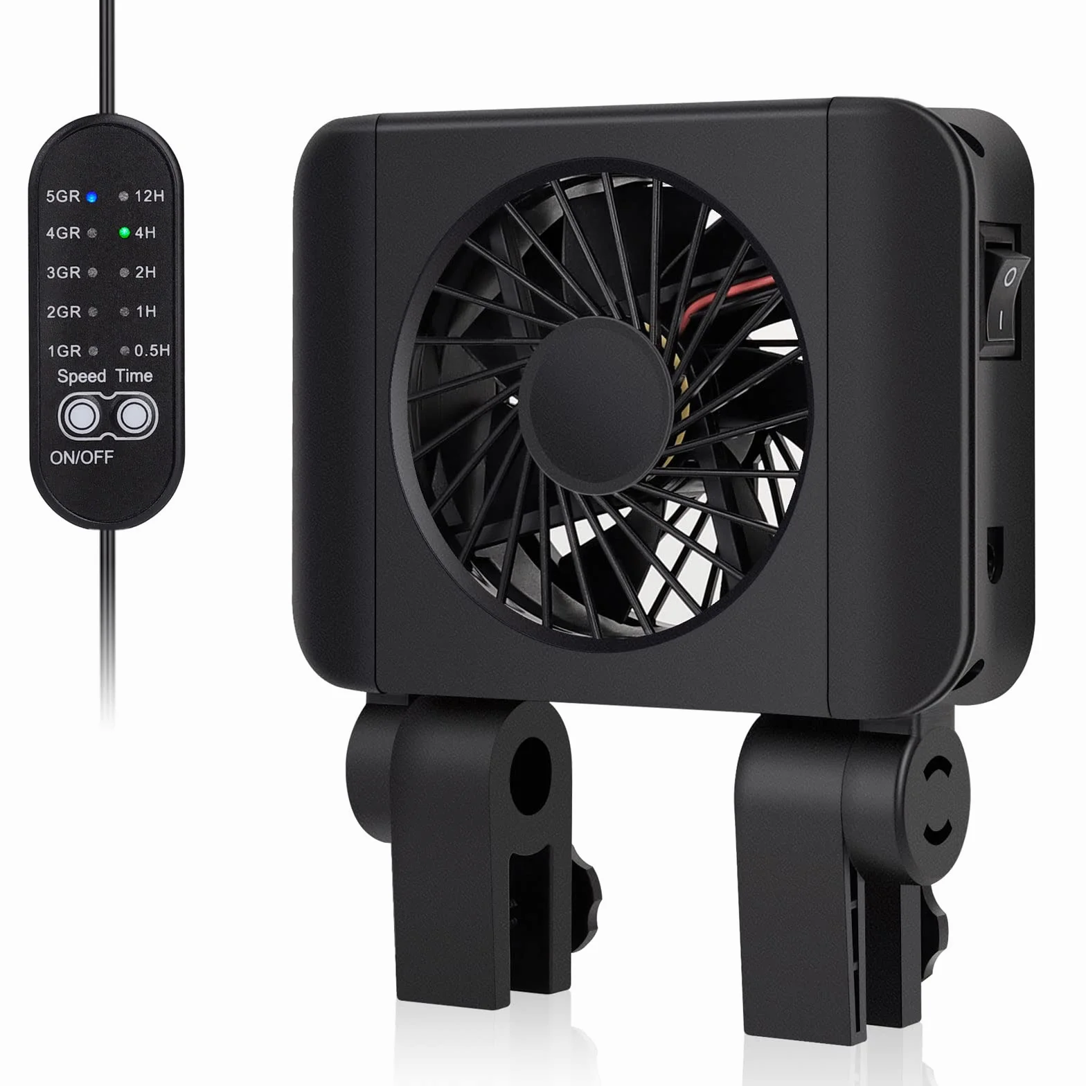 Hygger Ventilador de Acuario, Enfriador de Acuario, Ventilador Acuario Silencioso con Control de Velocidad Ajustable, Adecuado para Piscinas de Agua Dulce de hasta 30cm (1 Ventiladores)