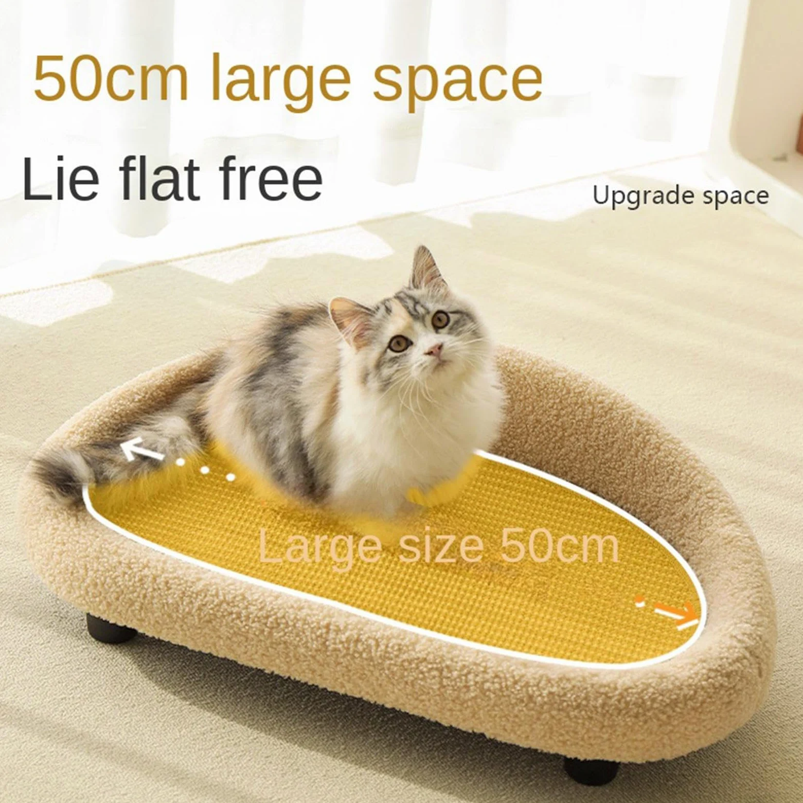 Cama con Rascador para Gatos Cama Estilo Lounge Tamaño Grande de Sisal | Superficie de Sisal para Rascar para Salón, Dormitorio, Apartamento, Patio, Esquina del Hogar