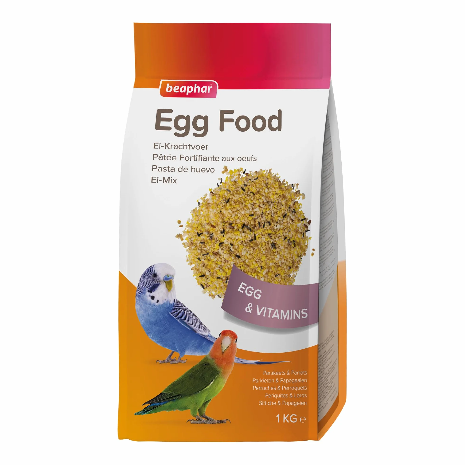 Beaphar Pasta DE Huevo PERIQUITOS, AGAPORNIS, PEQUEÑAS COTORRAS - 1KG