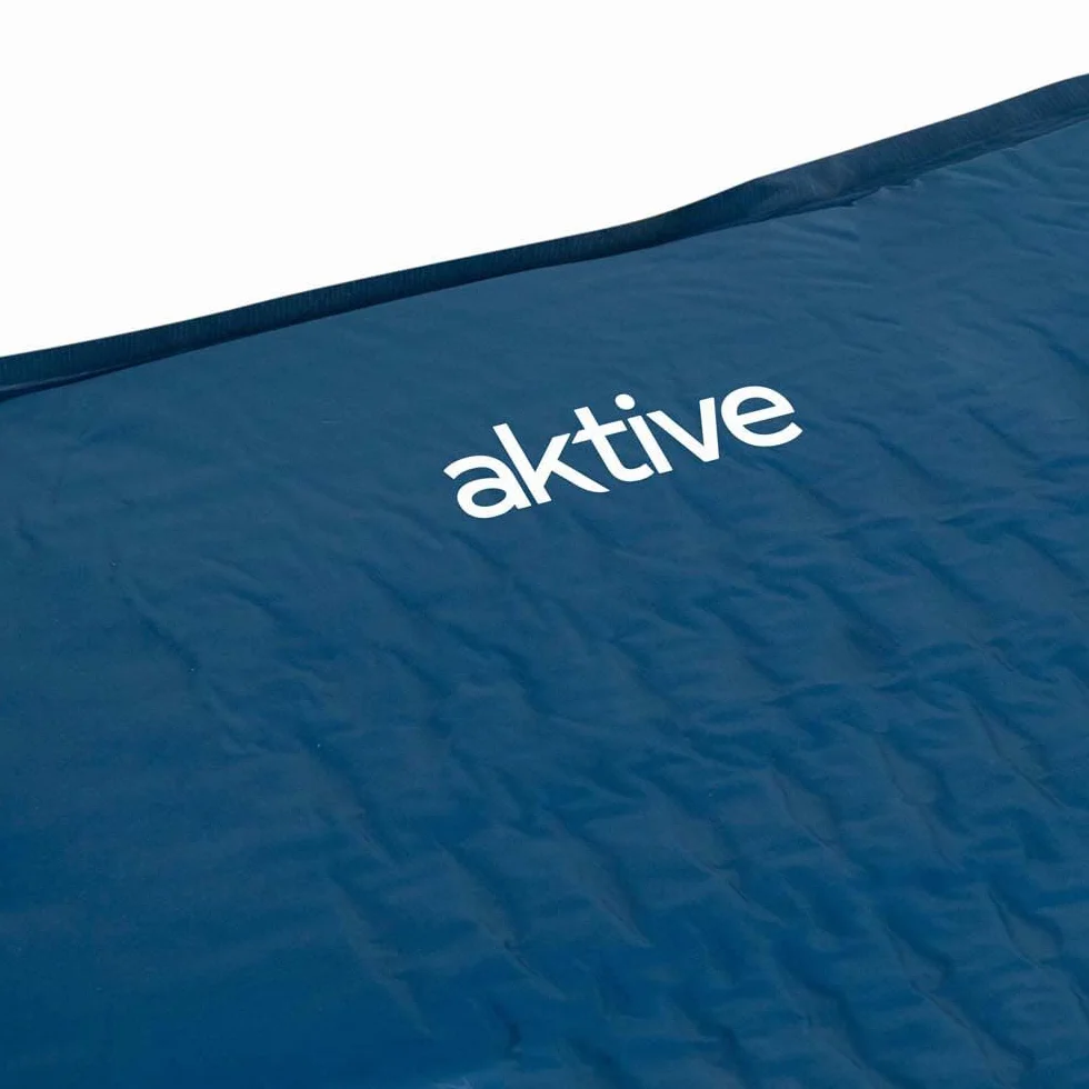 AKTIVE Esterilla hinchable plegable 175 x 56 cm Azul Ripstop Foam Autoinflable Colchón hinchable individual Acampada