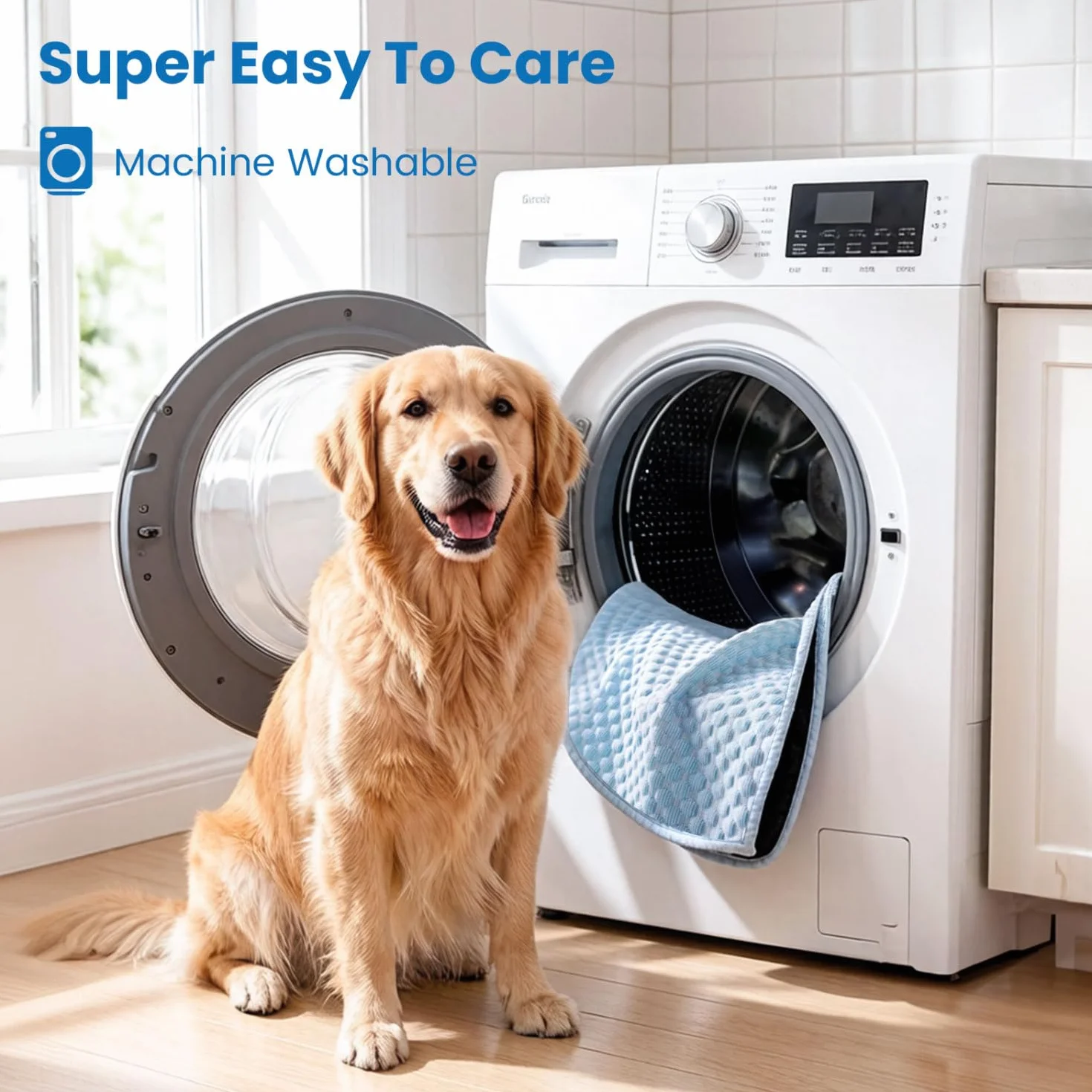Nobleza Alfombra Refrescante para Perros, con Tecnología QMAX>0.5, Cama Perro Verano, Antimordedura, Lavable y Portátil, Ideal para Viajes y Hogar, 70x60cm