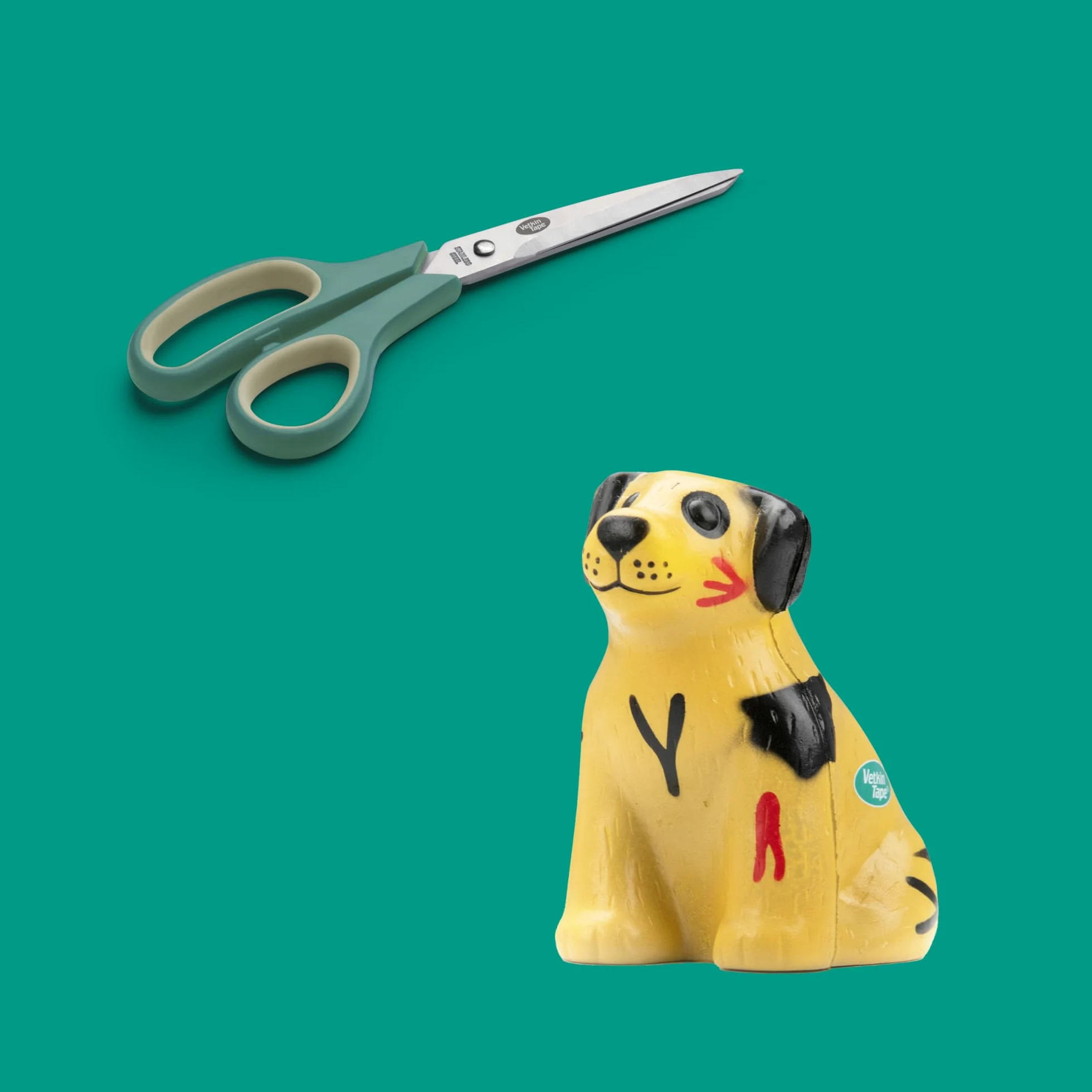 VetkinTape Kit de Introducción Equino | Cinta de Kinesiología Equina | Libro de Taping para Caballos | 3 Tamaños de Cinta de Kinesiología Veterinaria | Tijera Premium