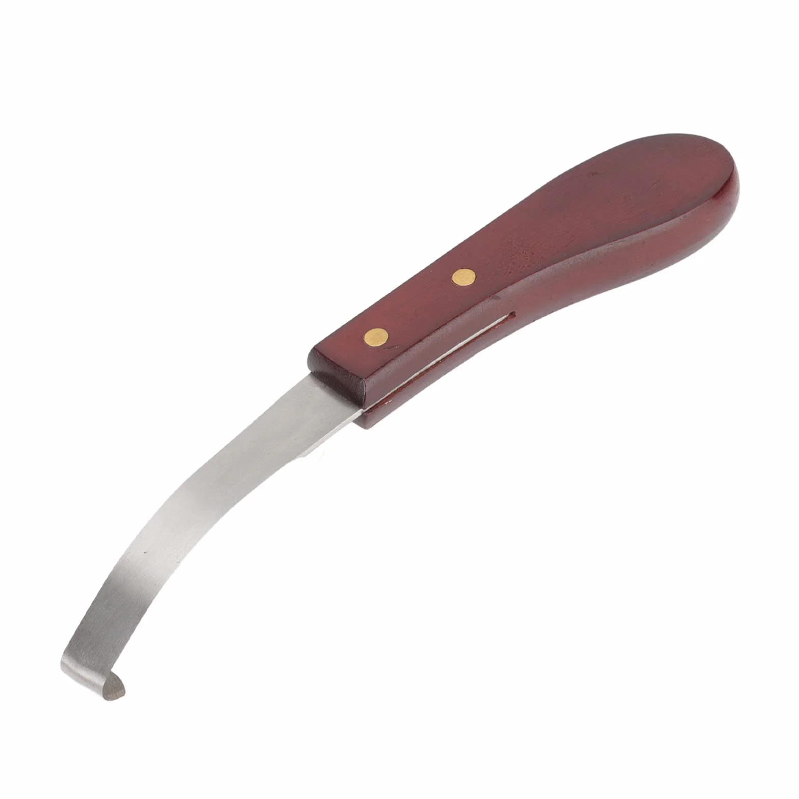 Haofy Cuchillo para Pezuñas de Caballo, Cuchillo para Pezuñas, Navaja de Afeitar de Acero Inoxidable, Cuchillo para Herrar para Diestros de Doble Cara, de Madera, Cuchillo con