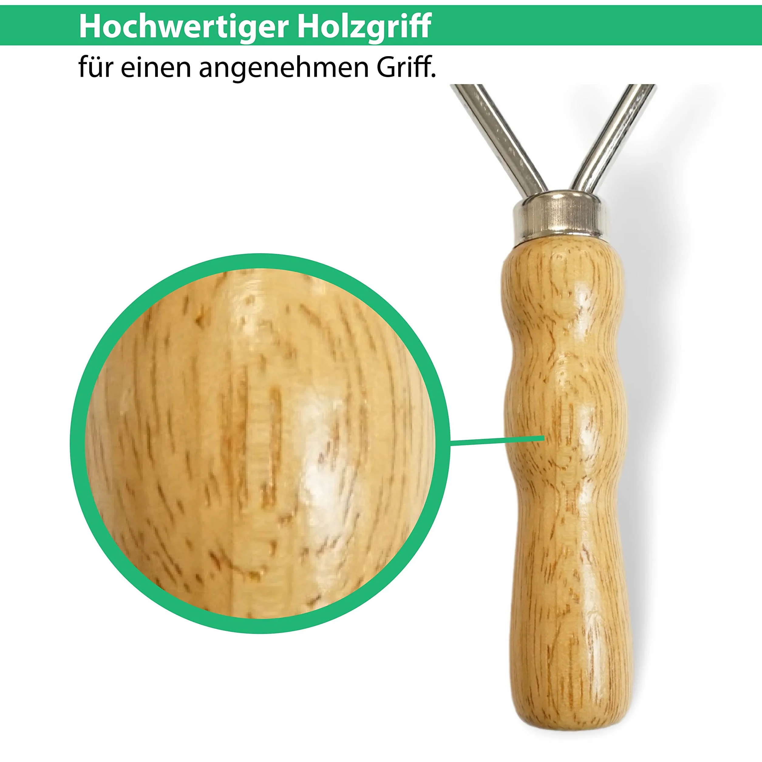 Pferdelinis Sudor Cuchillo Acero Inoxidable con Madera Mango para Caballo Burro y de Cabra de 2 en 1 Función para abstreifen y Limpiar